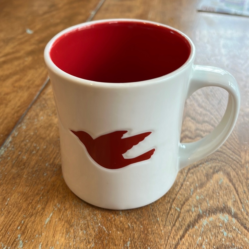 Starbucks red Dove mug 2008 12 oz